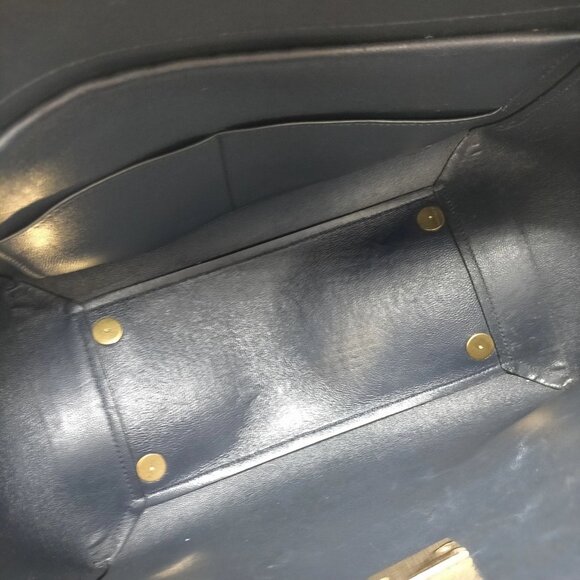 CELINE Hand Bag Navy Blue Leather mon869-100625 - Picture 10 of 16